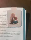 Blonde Girl & Dog Magnetic Bookmark